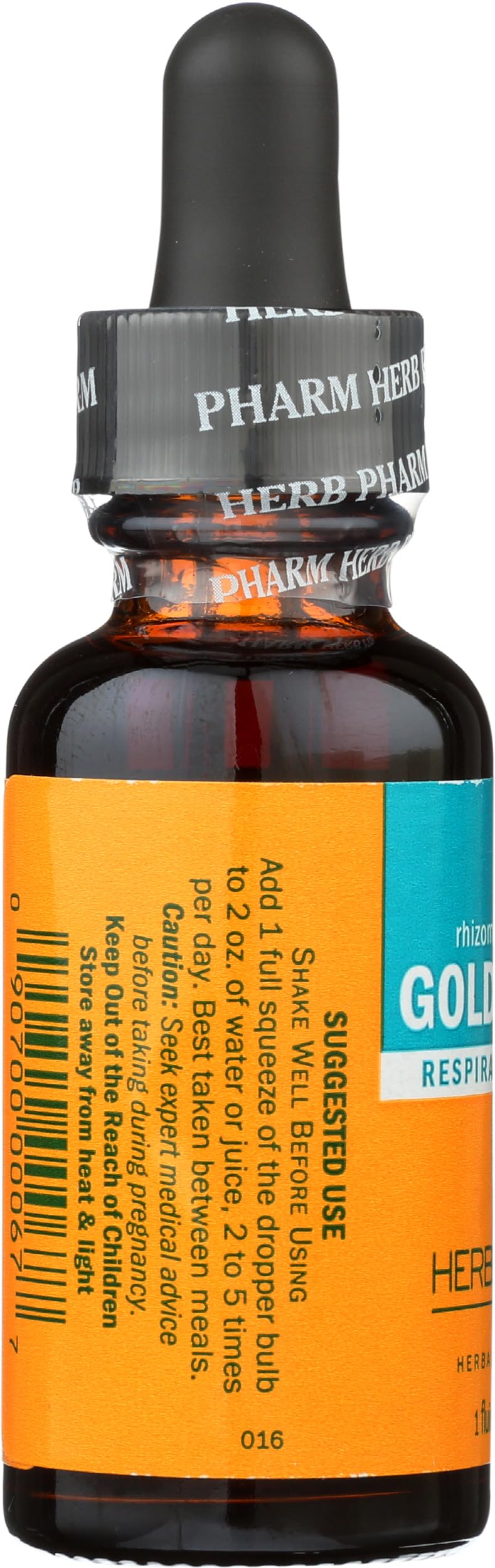 Herb Pharm non GMO vegan Goldenseal extract bottle highlighting active berberine content