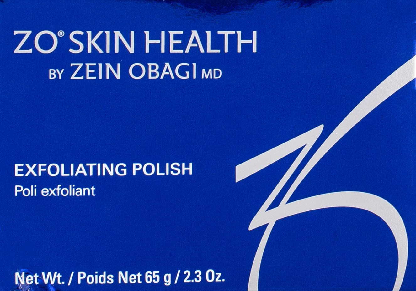 ZO Skin Health professional grade face polish 2.3 ounce blue jar