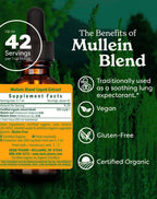 Herb Pharm Mullein Blend 1 Fluid Ounce bottle label details