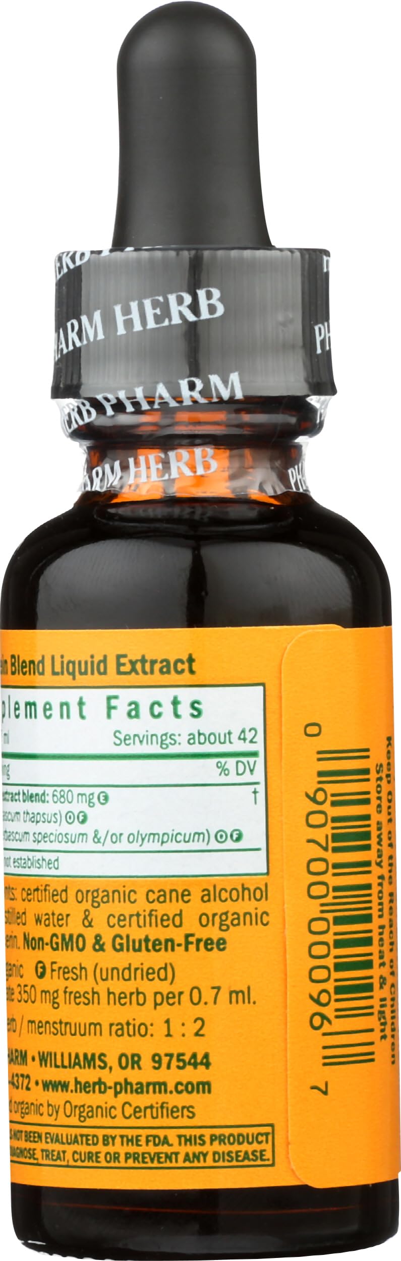 Herb Pharm organic respiratory support liquid extract packaging