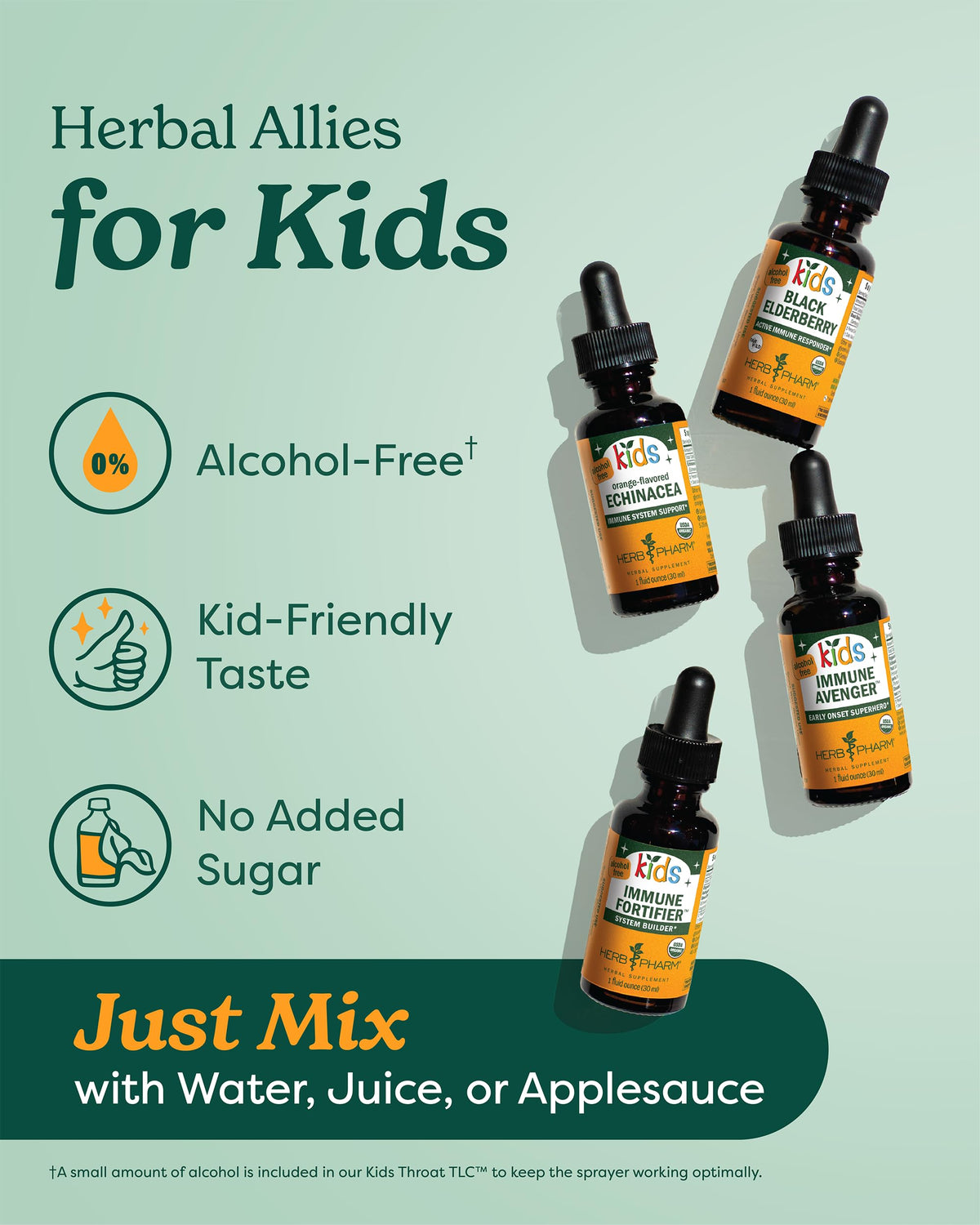 Herb Pharm organic kids immune support liquid extract