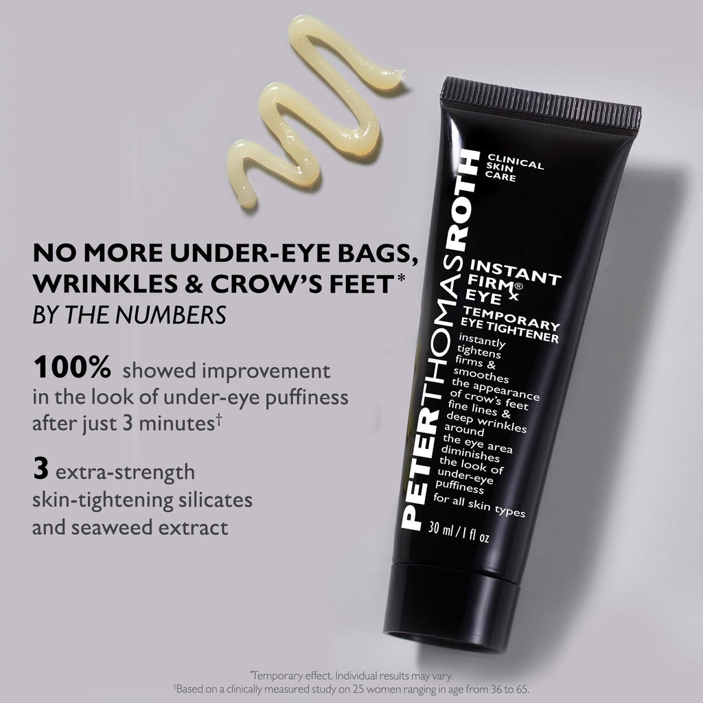 Peter Thomas Roth Instant FIRMx eye cream lifestyle application shot