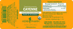 Herb Pharm Organic Cayenne Liquid Supplement back label dietary facts
