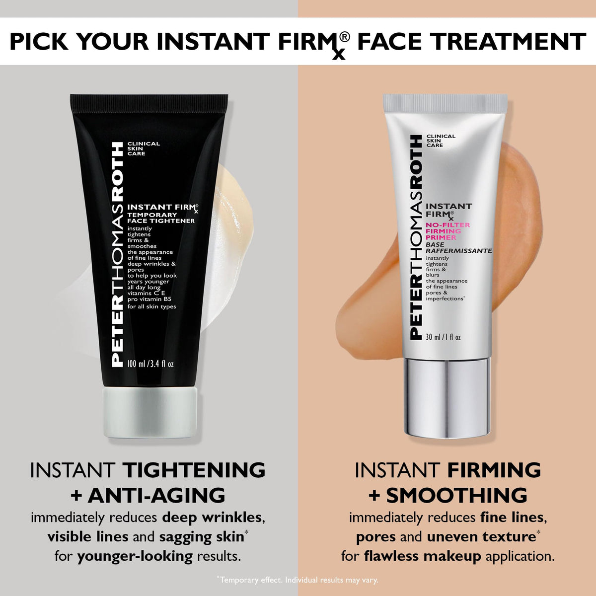 Peter Thomas Roth Instant FIRMx Face Tightener complete set layout