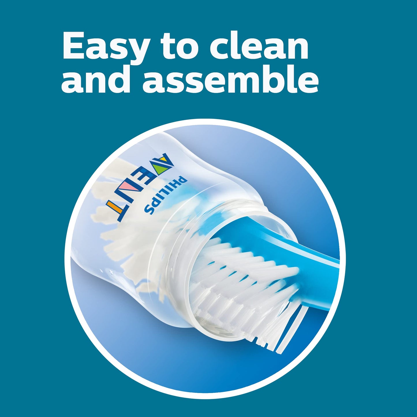 Detailed view of the anti collapse tip design on the classic anti colic teat