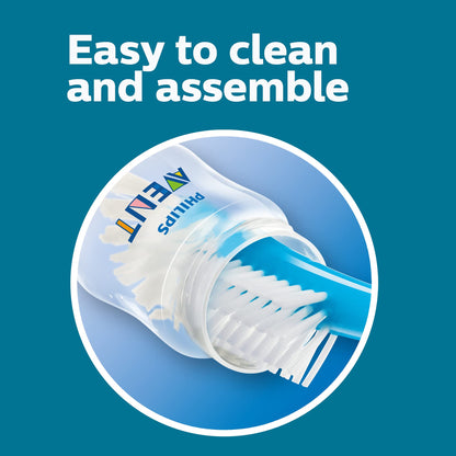 Detailed view of the anti collapse tip design on the classic anti colic teat