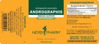 Premium amber glass bottle of Herb Pharm Andrographis immune support tincture