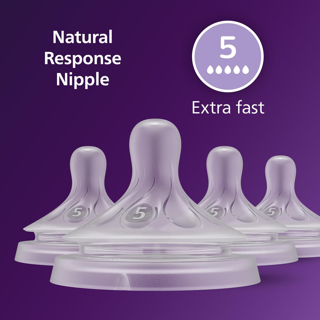 Philips Avent Natural Response silicone teats close up showing the breast shaped design