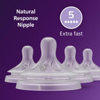 Philips Avent Natural Response silicone teats close up showing the breast shaped design