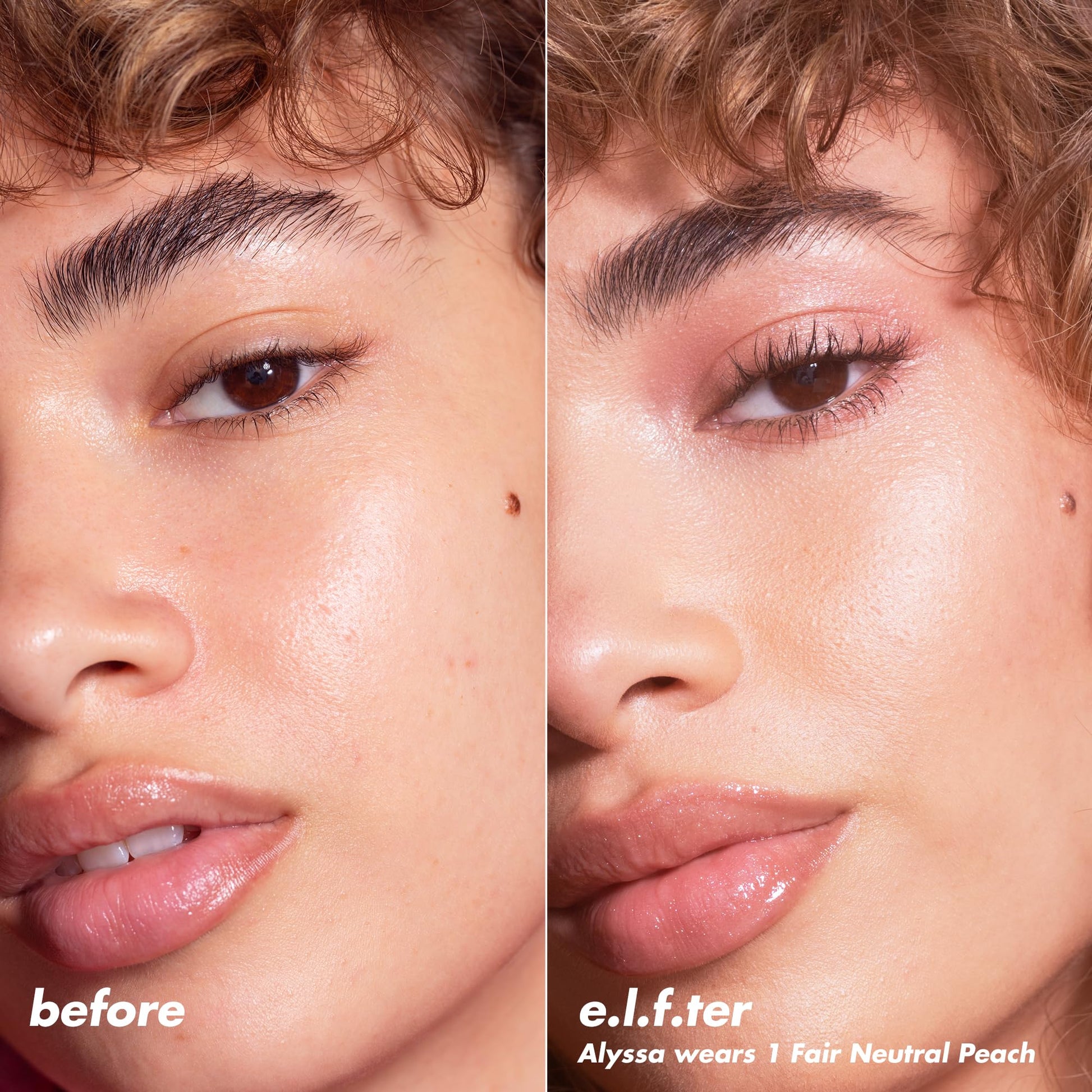 e.l.f. cosmetics halo glow filter powder packaging side view showing ingredients