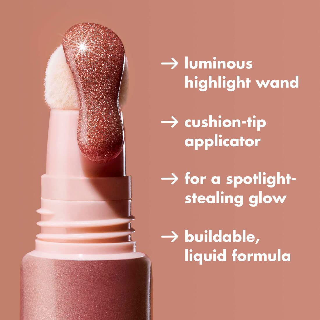 E.l.f. Halo Glow highlighter applicator dispensing formula