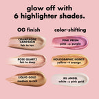 E.l.f. radiant face highlighter swatch on skin