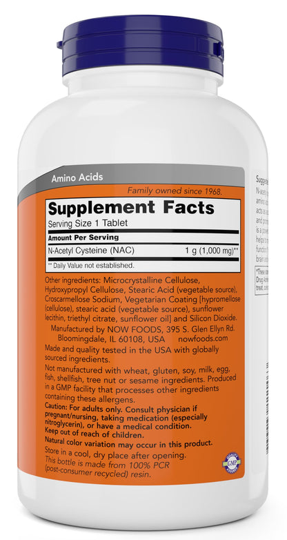 Authentic Now Foods NAC supplement bottle for liver and cellular health