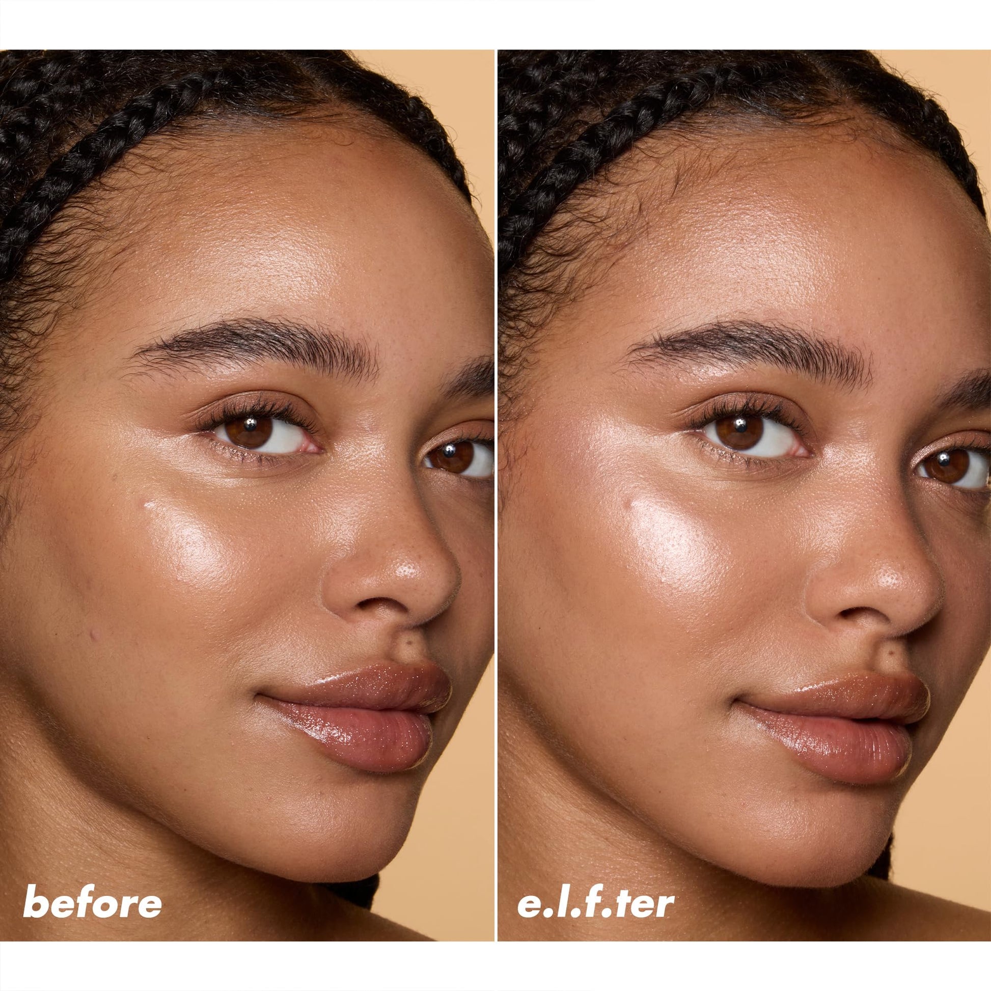 e.l.f. Halo Glow cake resistant silky powder highlighter for a glassy complexion