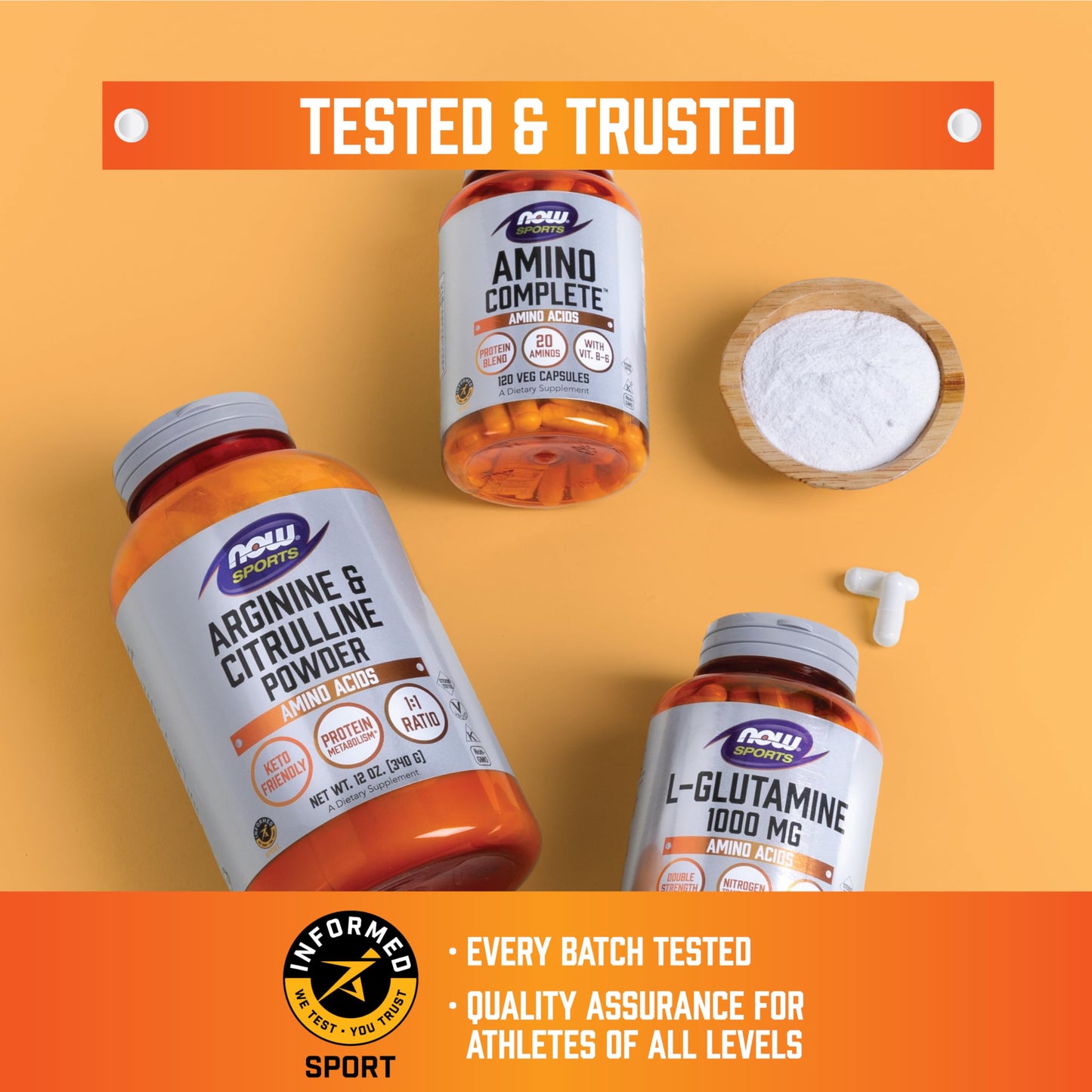 Pure amino acid muscle fuel for intense workout support.