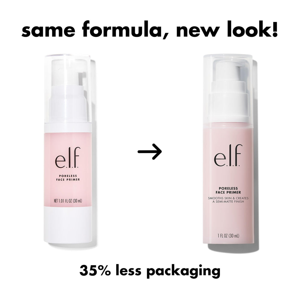 Close-up of the pump dispenser on the e.l.f. face primer bottle