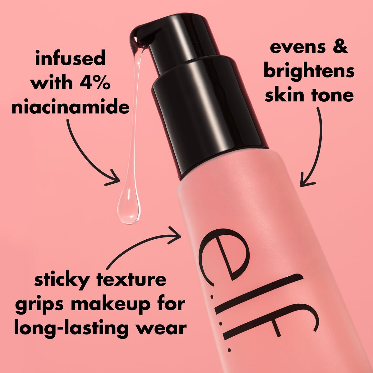 E.l.f. Power Grip Primer Plus 4 Percent Niacinamide packaging box