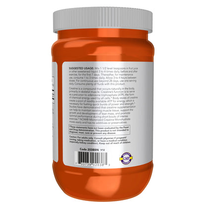 Authentic USA imported NOW Foods pure creatine powder for mass building