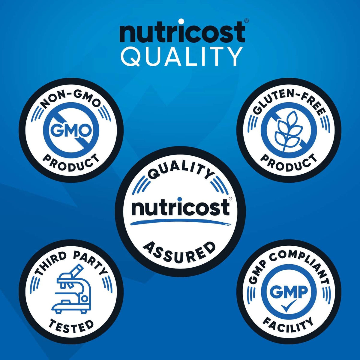 Nutricost 3000mg creatine capsules container side view