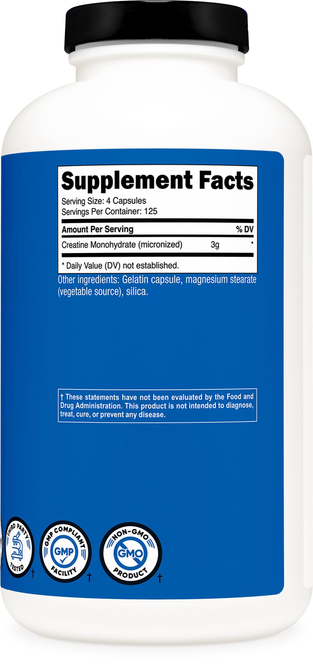 Nutricost Micronized Creatine Monohydrate bottle packaging