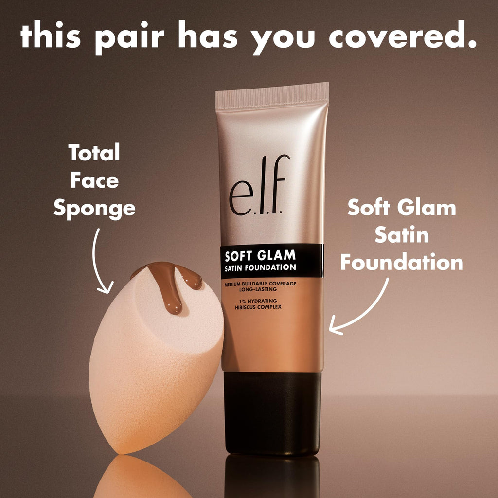 E.l.f. medium coverage foundation applied smoothly on skin surface