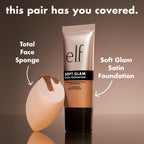 E.l.f. medium coverage foundation applied smoothly on skin surface