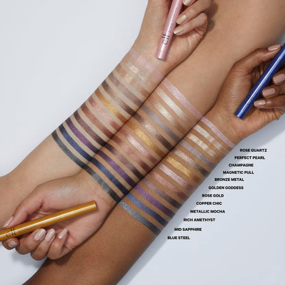 Close up of E.L.F. No Budge Shadow Stick metallic texture