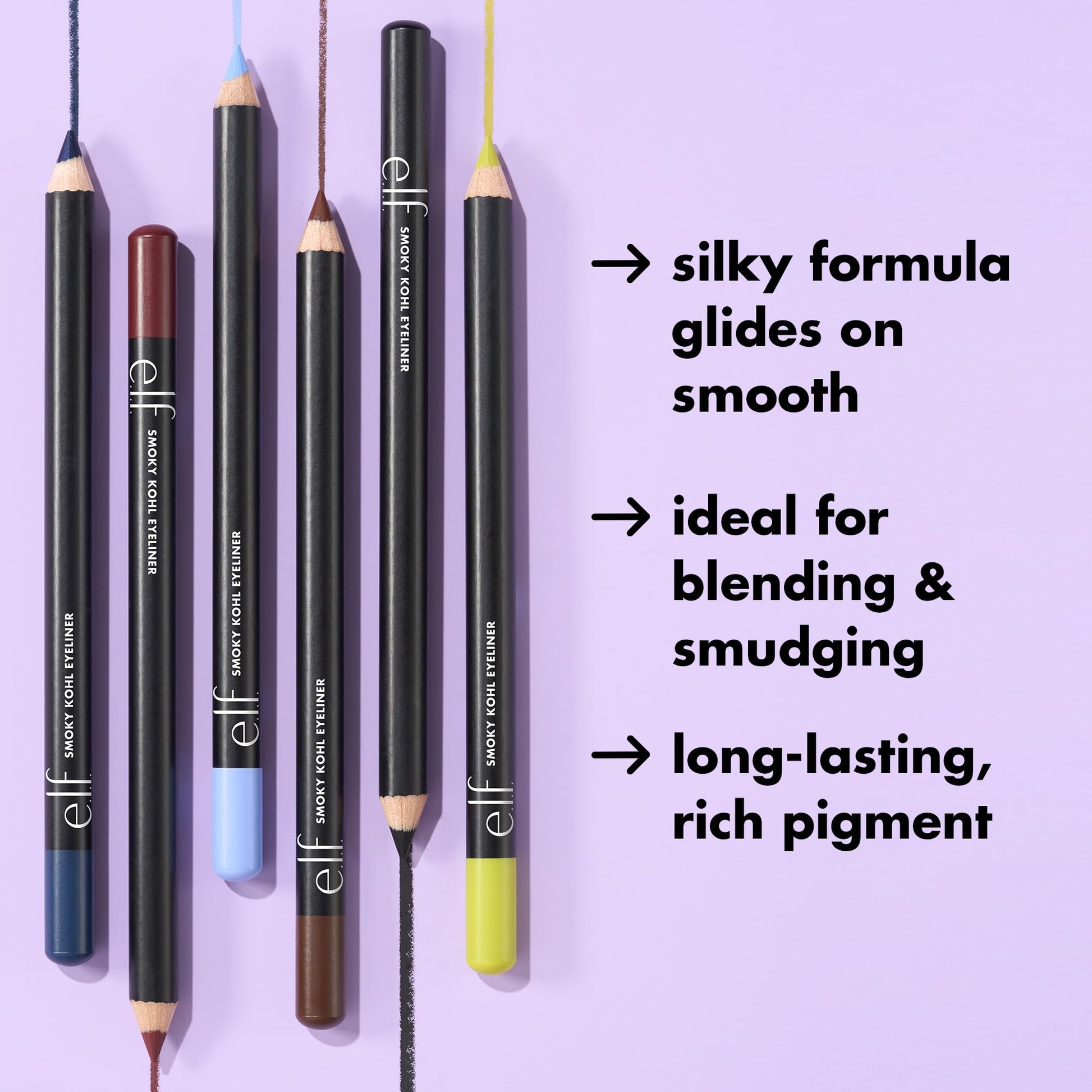 E.l.f. Cosmetics kohl eye pencil tip showing rich black pigment
