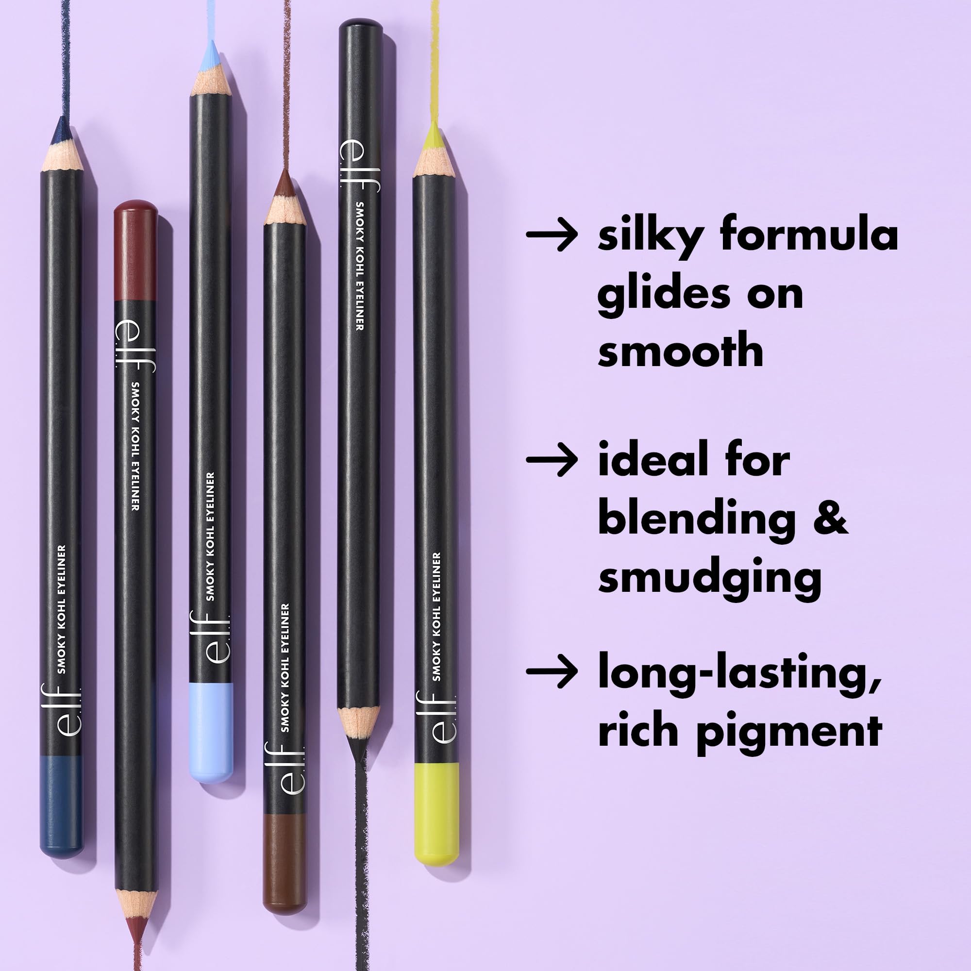 E.l.f. Cosmetics kohl eye pencil tip showing rich black pigment