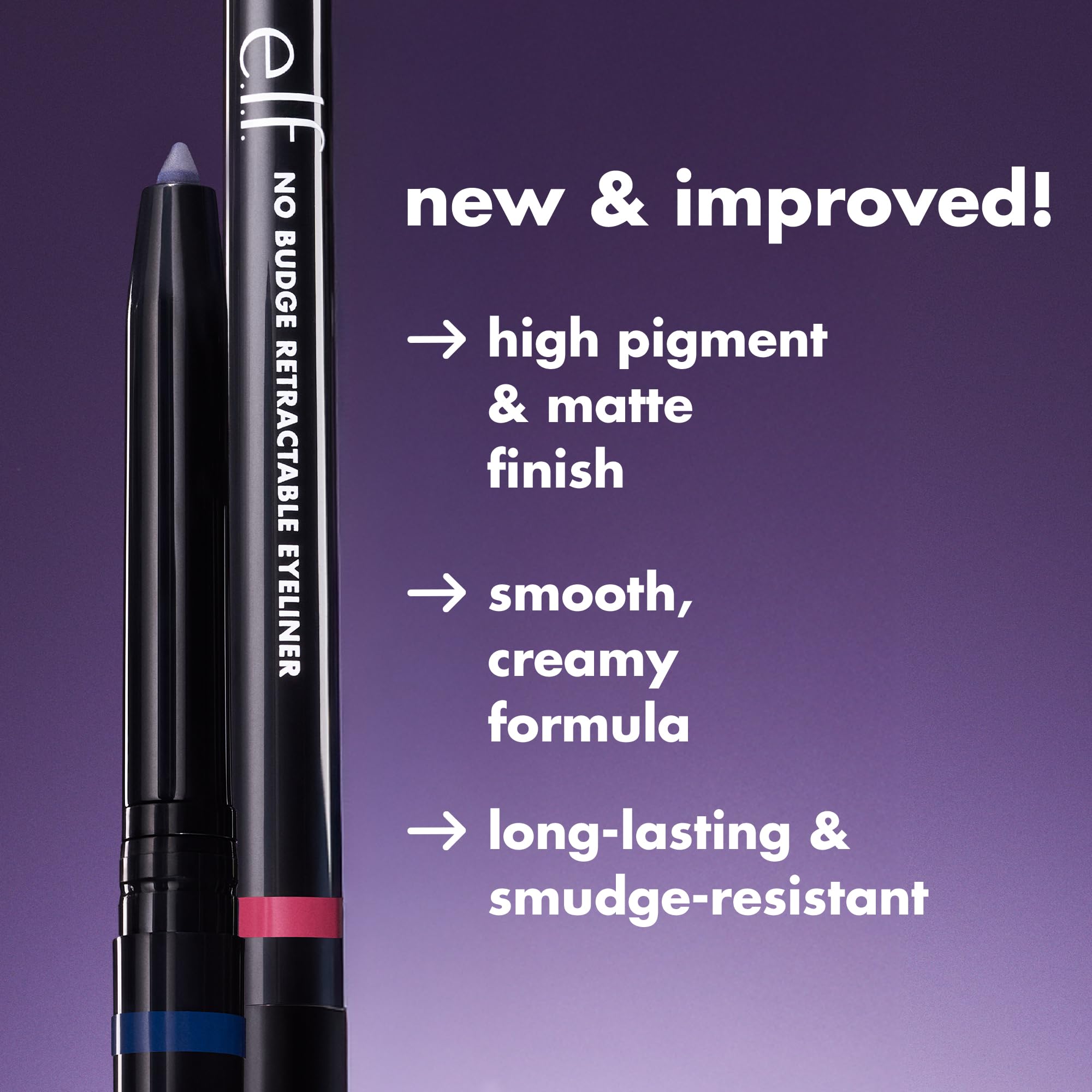 Close up of E.l.f. waterproof black eyeliner tip