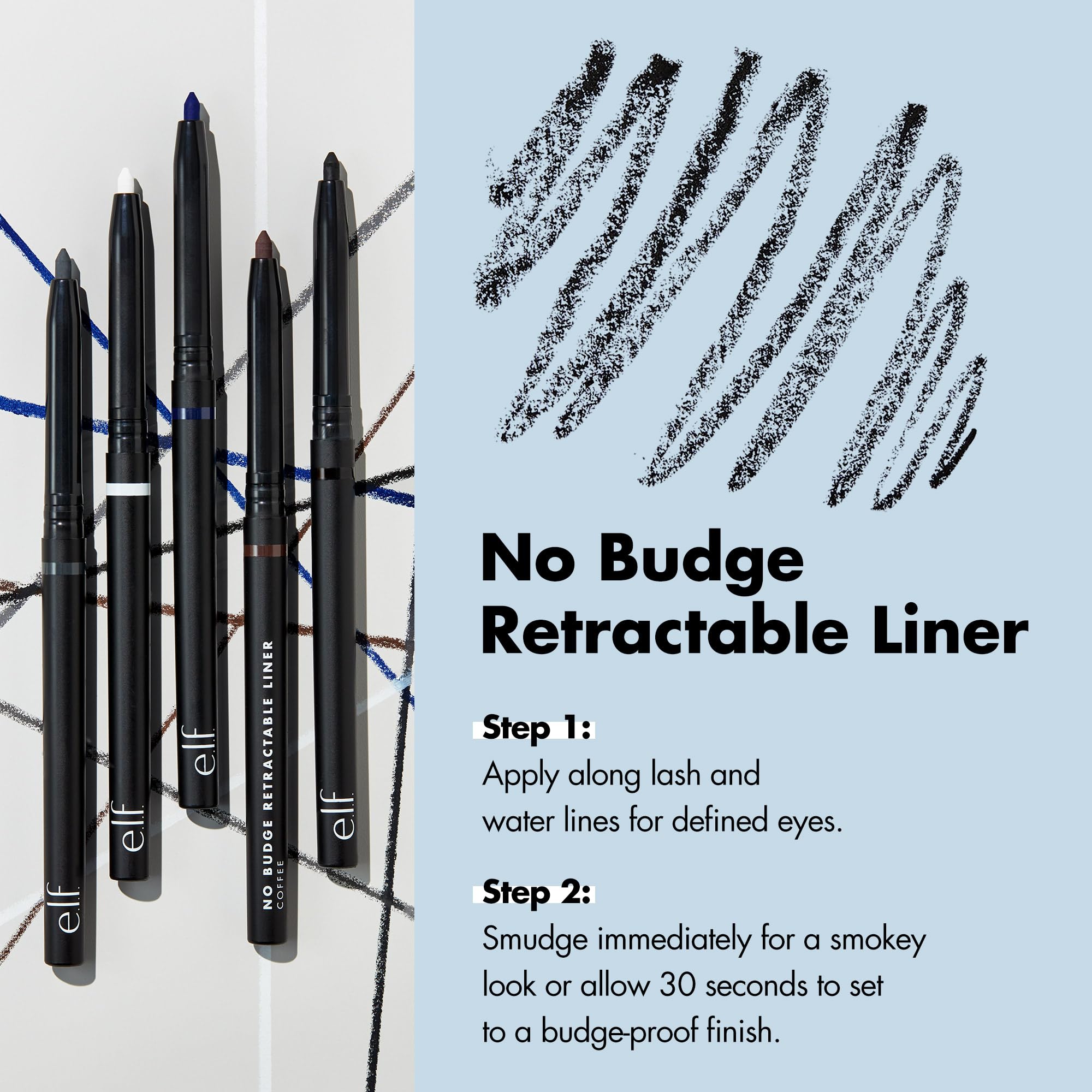 E.l.f. No Budge eyeliner packaging details