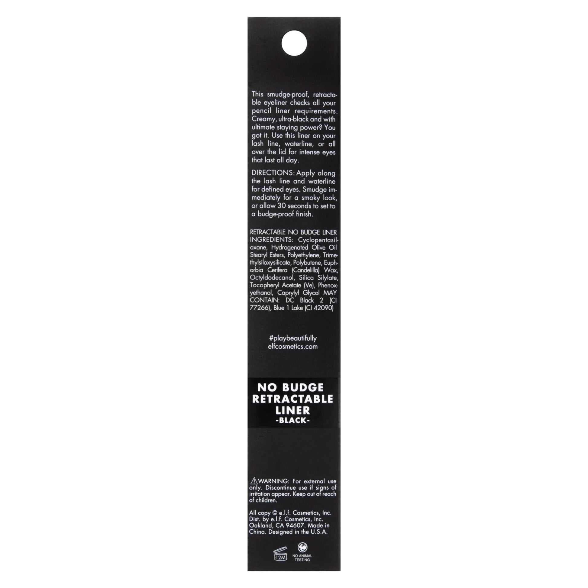 E.l.f. waterproof eyeliner product components