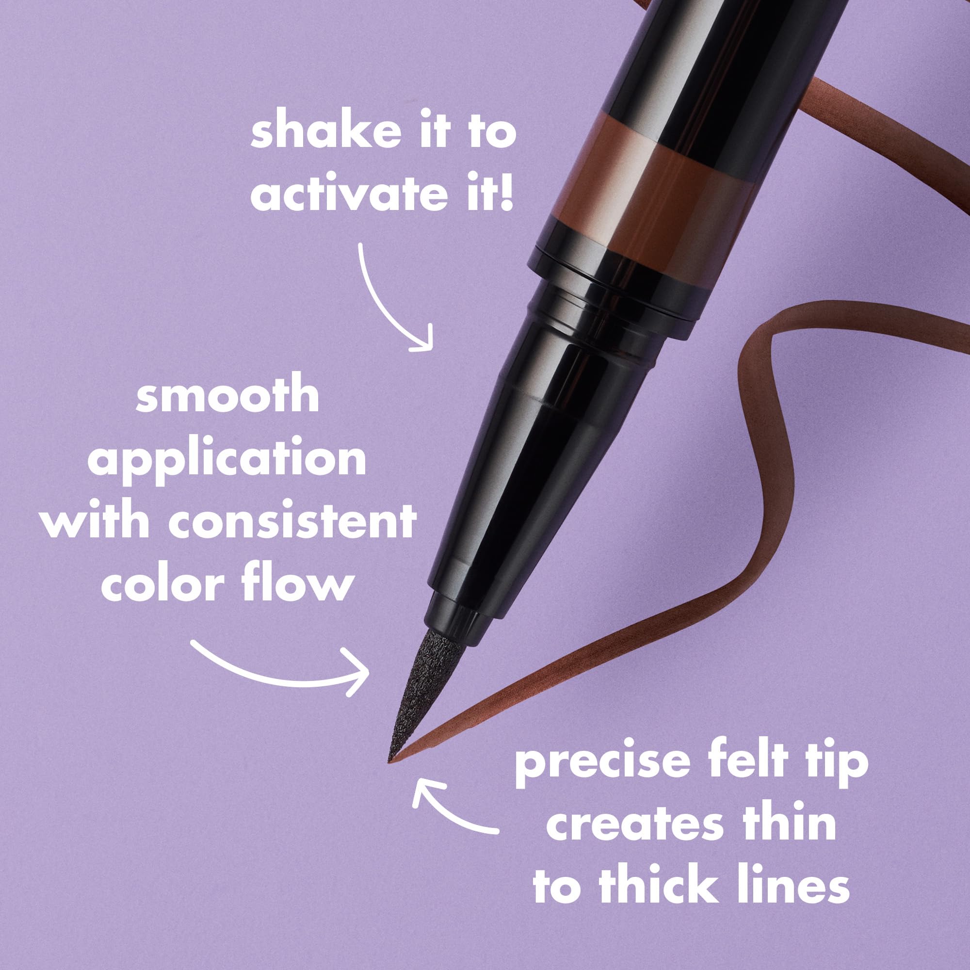 Swatch of e.l.f. H2O Proof Eyeliner Jet Black