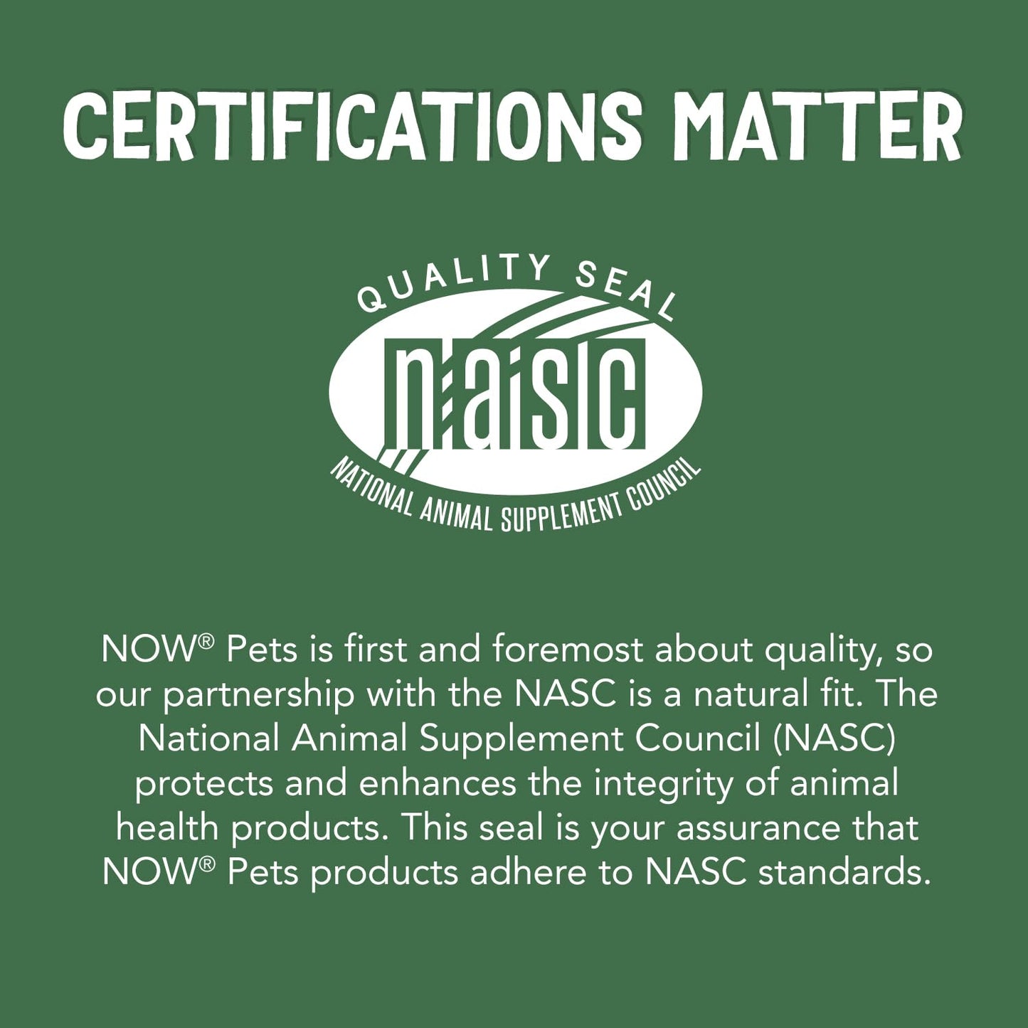 NASC certified cat supplement jar back view