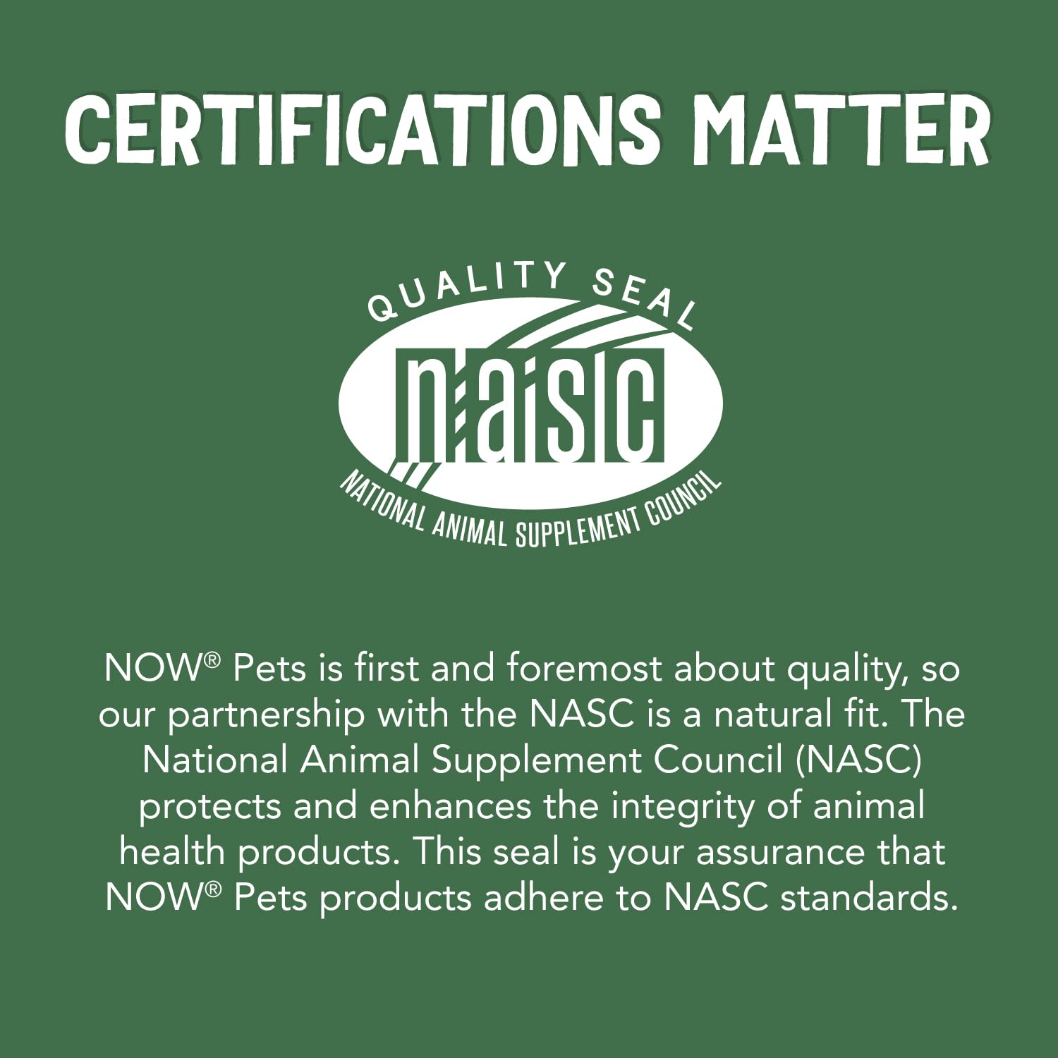 NASC certified cat supplement jar back view