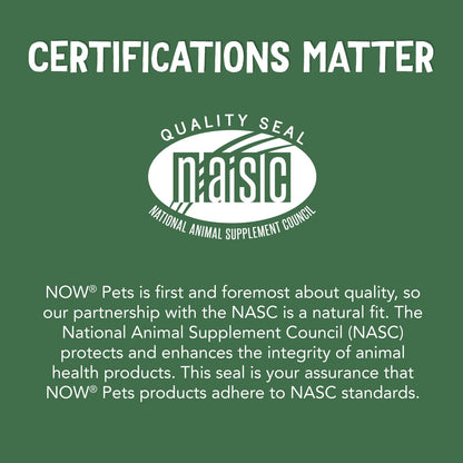 NASC certified cat supplement jar back view