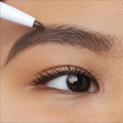 Top view of e.l.f. Instant Lift Brow Pencil cap and brush