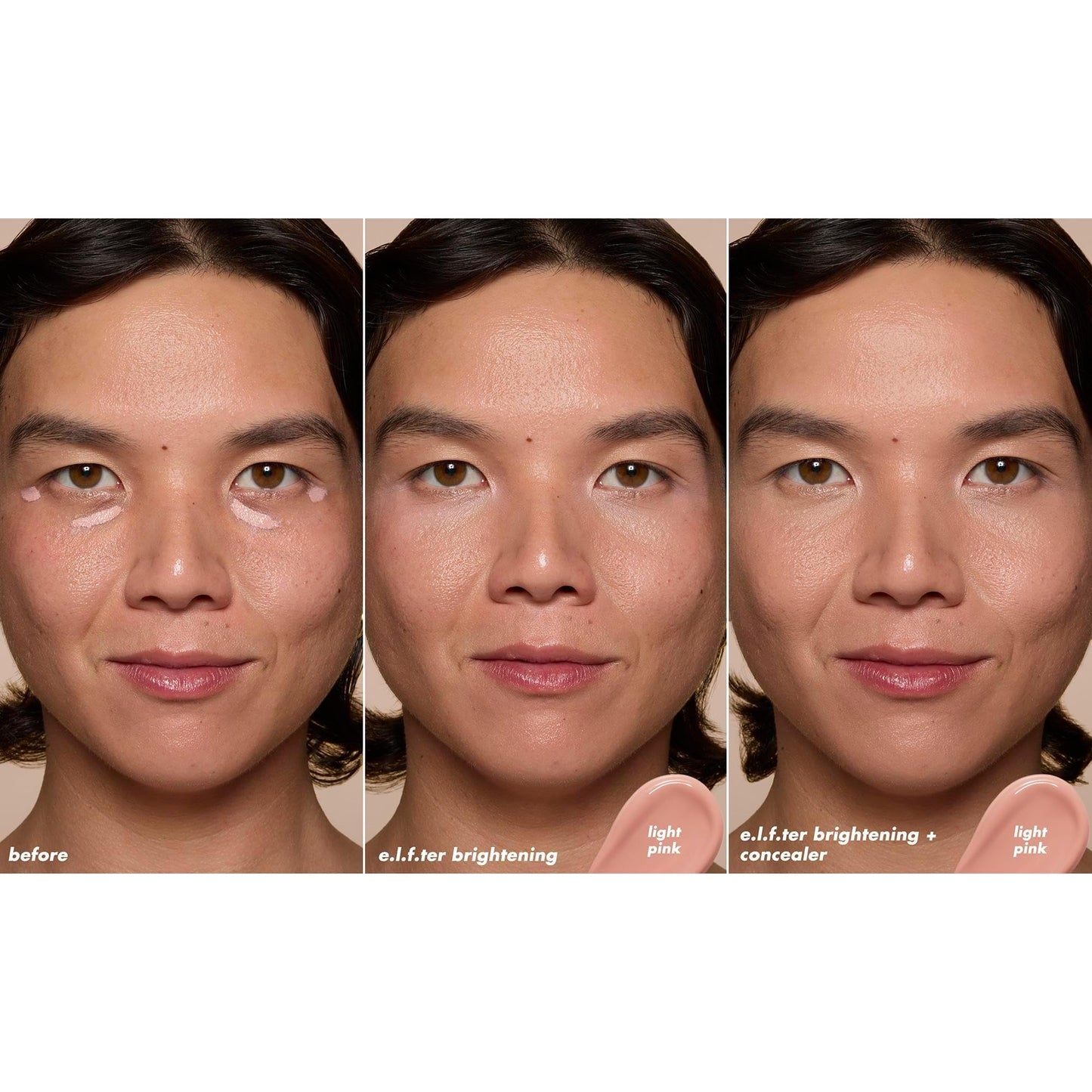 E.l.f. Soft Glam Brightening Corrector texture on fingertip