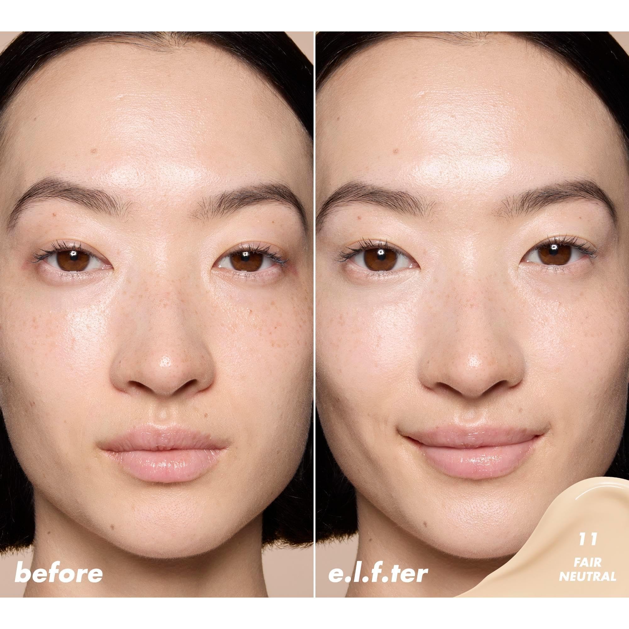 E.l.f. Soft Glam Satin Concealer packaging showing vegan certification