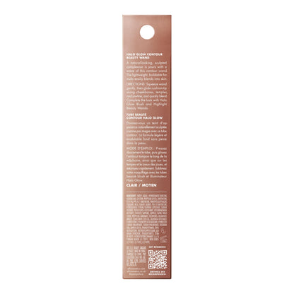 E.l.f. Halo Glow liquid contour wand being squeezed gently to demonstrate product flow into the soft cushion tip