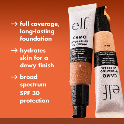 E.l.f. Hydrating Camo CC Cream application on skin
