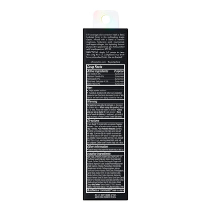 E.l.f. Hydrating Camo CC Cream ingredient list on box