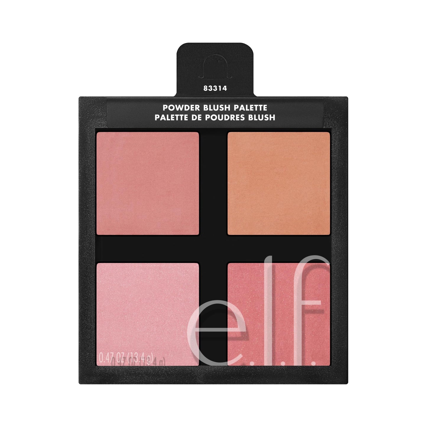 e.l.f. Cosmetics four-shade cheek palette being used for sculpting and highlighting