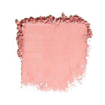Natural finish pink blush powder compact texture macro shot