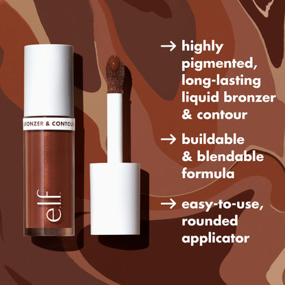 Side view of the imported e.l.f. beauty product showing ingredients list and net volume details.