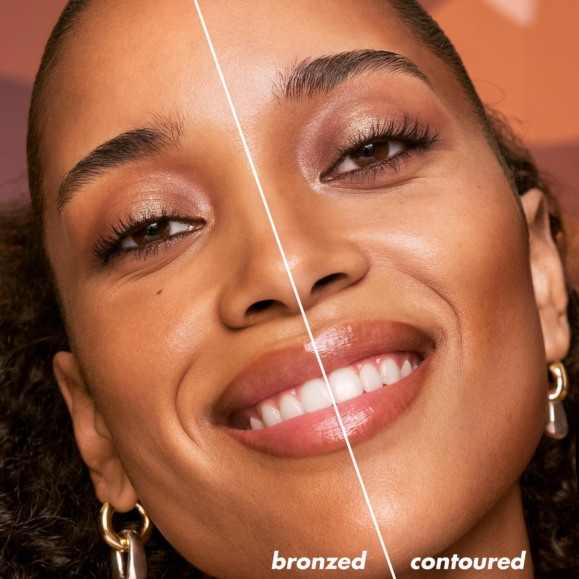 The liquid bronzer bottle alongside its outer box packaging displaying brand authenticity.