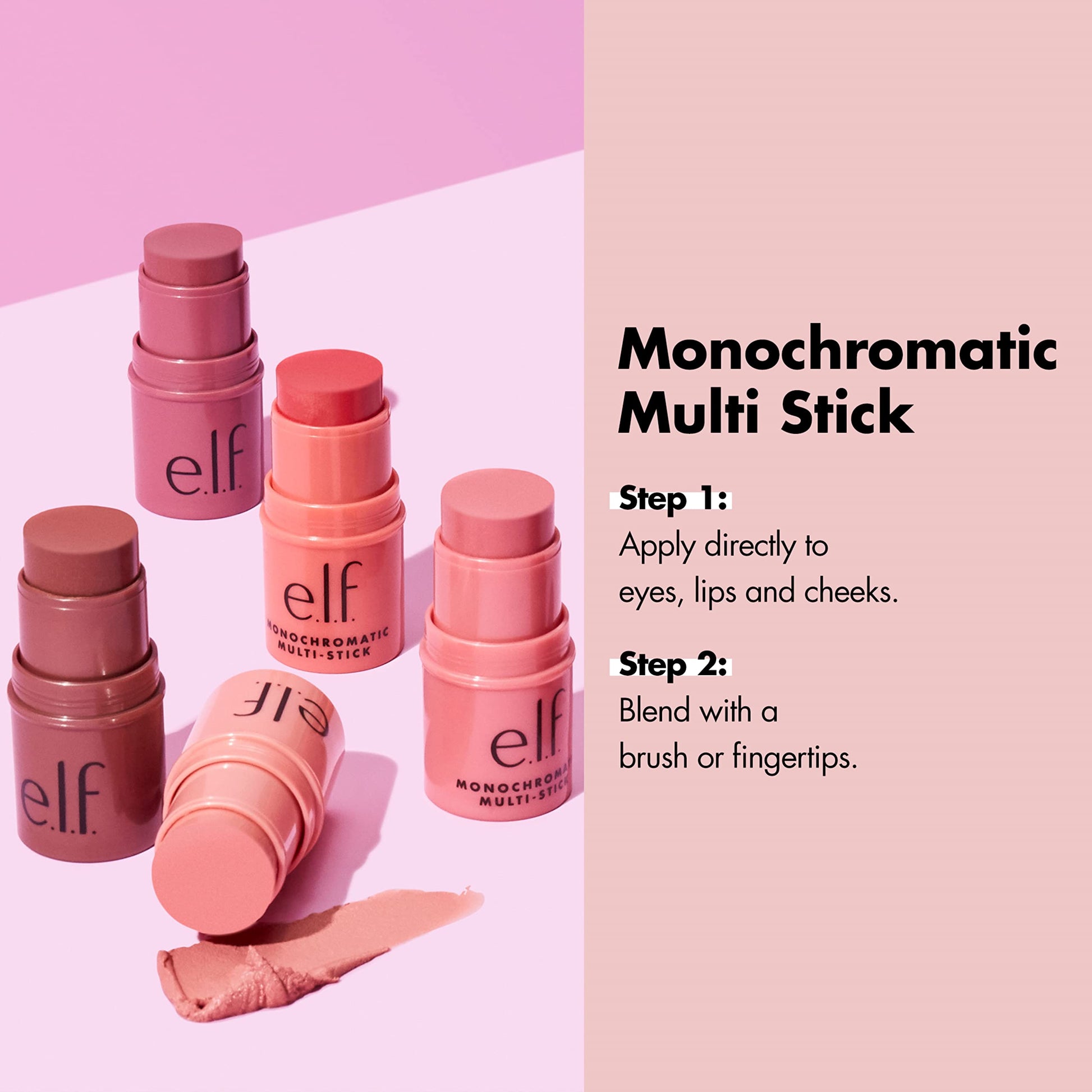 E.L.F. travel sized luxurious makeup stick with cap off