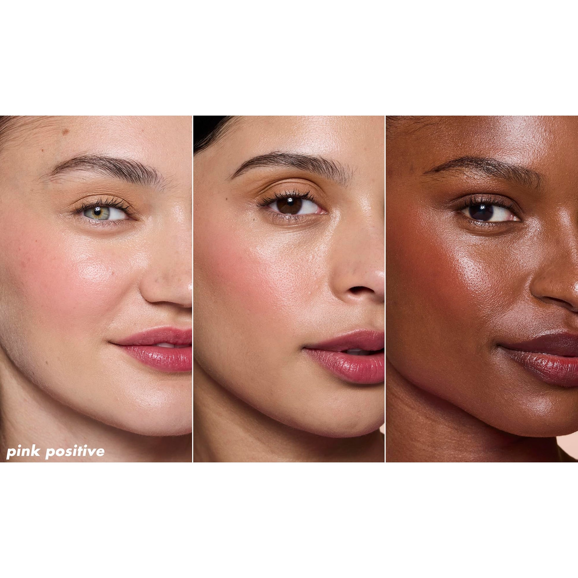 e.l.f. Pink Positive sheer blush tint swatched on skin demonstrating its buildable and blendable coverage