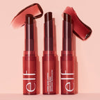 E.l.f. Sheer Slick Lipstick Black Cherry close up of brand logo on cap
