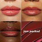 E.l.f. Jam Packed lip oil stick swatch demonstration